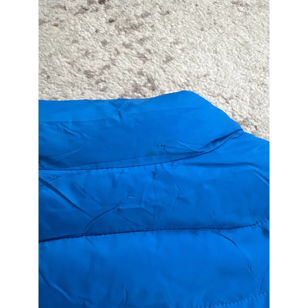 Lands End Kids Nautical Blue‎ Puffer Jacket Size 5 Insulated Full Zip coat $110
